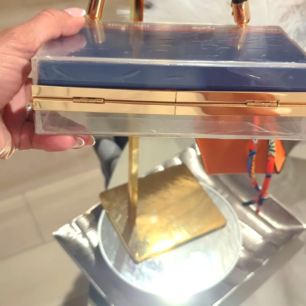 Hermes Paper Shopping Bag UPCYCLED Novelty Clutch - Picture 9 of 10